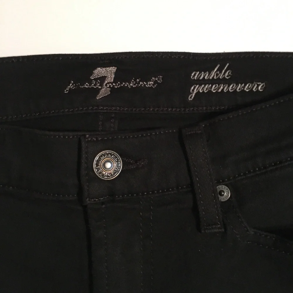 7 For All Mankind Distressed Ankle Jeans With Stretch - Picture 14 of 16